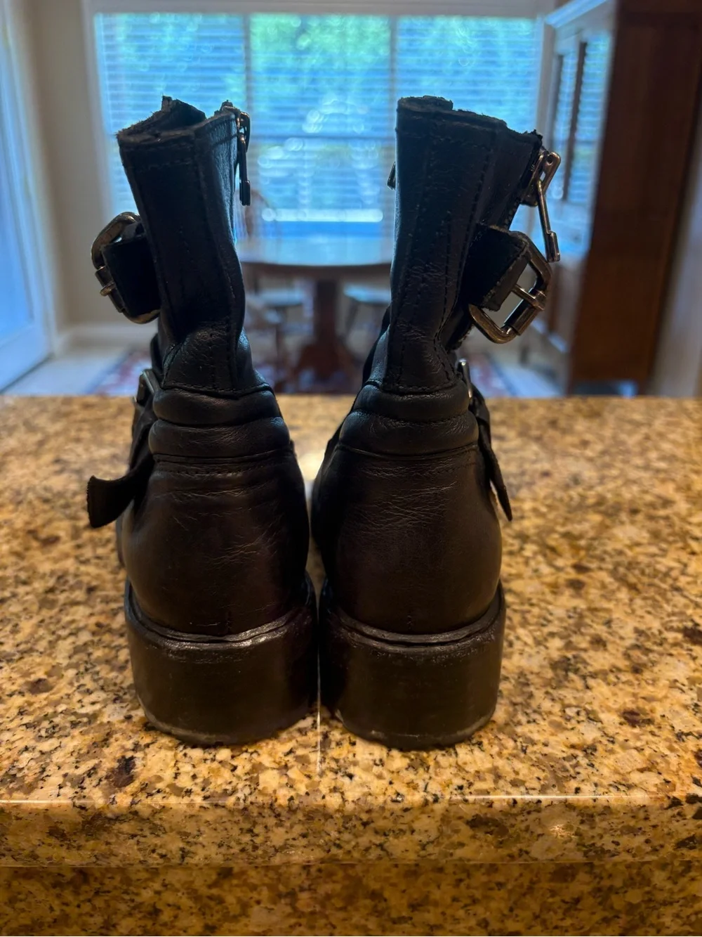 Untamed Street Radnor black leather biker boots 36 US 5.5 Handmade in Italy Luxe